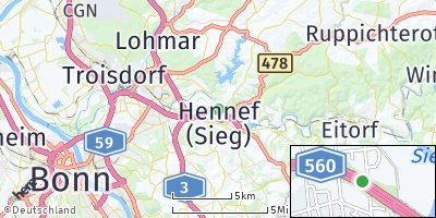 Google Map of Hennef