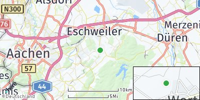 Google Map of Werth bei Stolberg