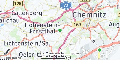Google Map of Mittelbach bei Chemnitz