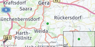 Google Map of Wünschendorf / Elster