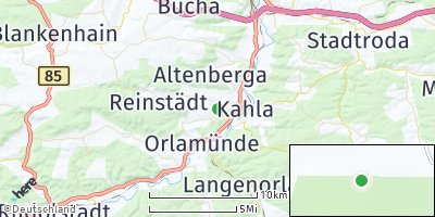 Google Map of Bibra bei Jena