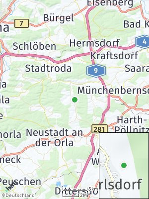 Here Map of Karlsdorf bei Stadtroda