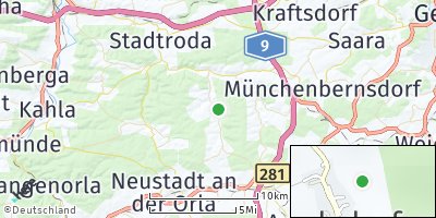 Google Map of Karlsdorf bei Stadtroda
