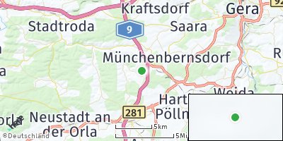 Google Map of Schwarzbach bei Gera