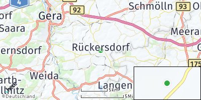 Google Map of Rückersdorf bei Gera