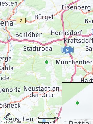 Here Map of Rattelsdorf bei Stadtroda