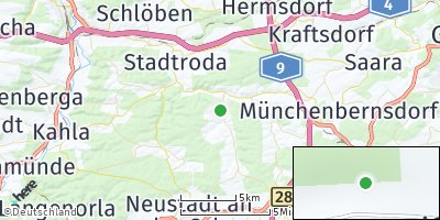 Google Map of Weißbach bei Stadtroda