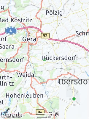 Here Map of Hilbersdorf bei Gera