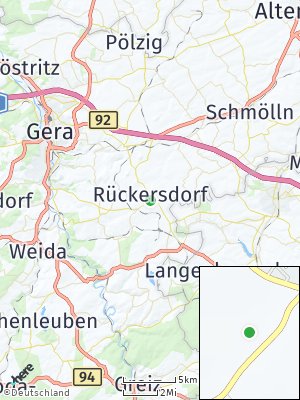 Here Map of Rückersdorf bei Gera