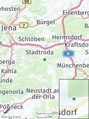 Here Map of Waltersdorf bei Stadtroda