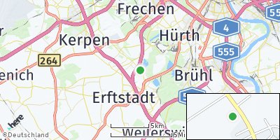 Google Map of Köttingen bei Brühl