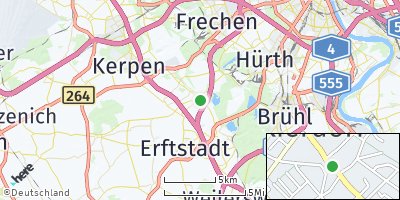 Google Map of Kierdorf bei Brühl
