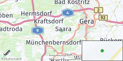 Google Map of Saara bei Gera