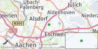 Google Map of Warden bei Alsdorf