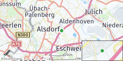 Google Map of Hoengen bei Alsdorf
