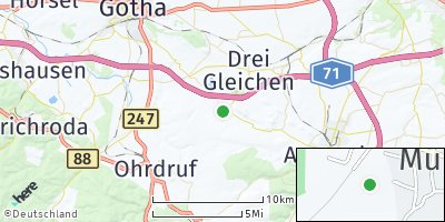 Google Map of Mühlberg bei Gotha