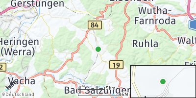 Google Map of Ettenhausen an der Suhl