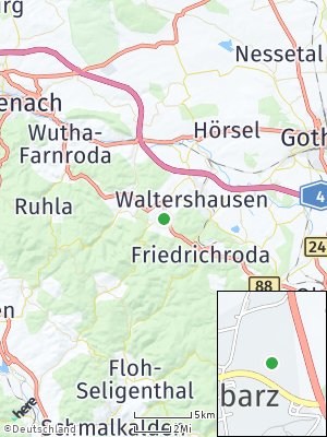 Here Map of Tabarz / Thüringer Wald