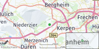 Google Map of Manheim bei Horrem