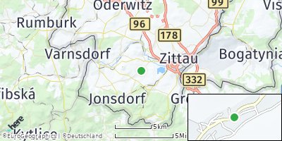 Google Map of Bertsdorf-Hörnitz