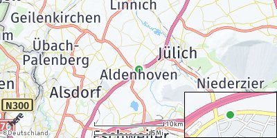 Google Map of Aldenhoven bei Jülich