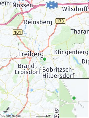 Here Map of Hilbersdorf bei Freiberg