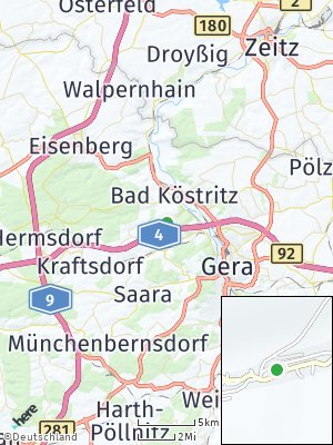 Here Map of Hartmannsdorf bei Gera