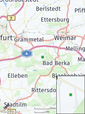 Here Map of Gutendorf bei Bad Berka