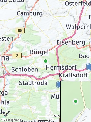 Here Map of Waldeck bei Stadtroda