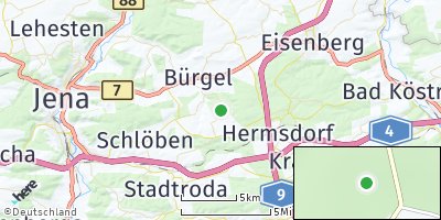 Google Map of Waldeck bei Stadtroda
