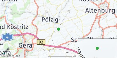 Google Map of Reichstädt bei Gera