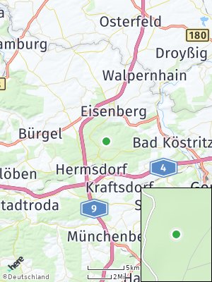 Here Map of Weißenborn bei Hermsdorf