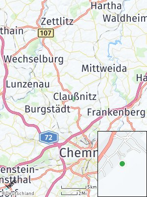 Here Map of Claußnitz bei Chemnitz