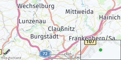 Google Map of Claußnitz bei Chemnitz