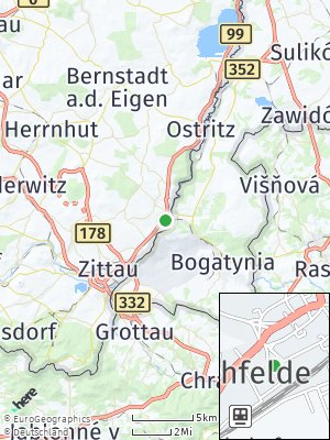 Here Map of Hirschfelde bei Zittau