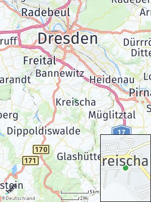 Here Map of Kreischa bei Dresden