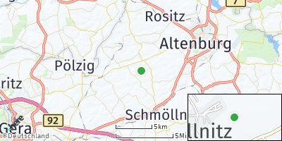 Google Map of Göllnitz bei Schmölln