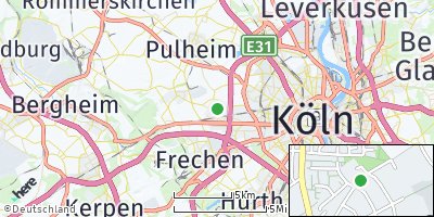 Google Map of Lövenich bei Frechen