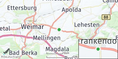 Google Map of Frankendorf bei Weimar