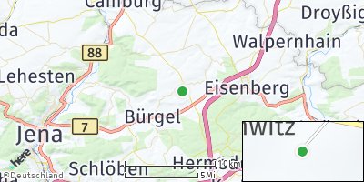 Google Map of Rauschwitz bei Eisenberg