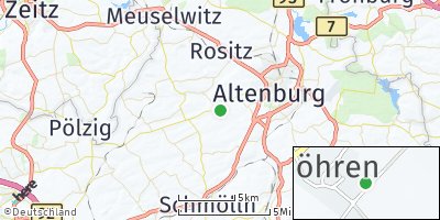 Google Map of Göhren bei Altenburg
