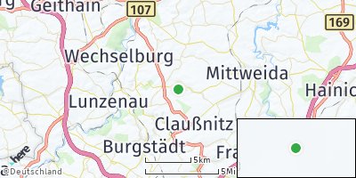 Google Map of Königshain-Wiederau