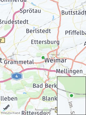 Here Map of Hopfgarten bei Weimar
