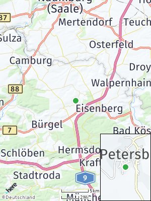 Here Map of Petersberg bei Eisenberg