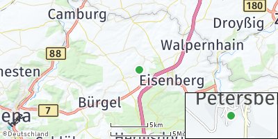 Google Map of Petersberg bei Eisenberg