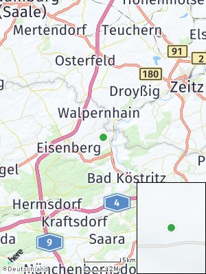 Here Map of Crossen an der Elster