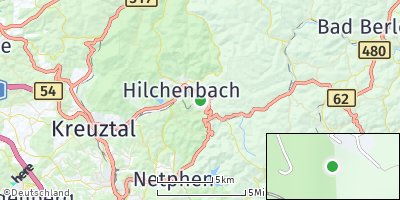 Google Map of Vormwald über Kreuztal