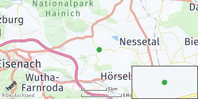 Google Map of Friedrichswerth bei Gotha