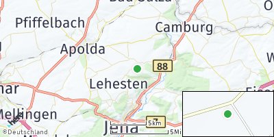 Google Map of Hainichen bei Jena