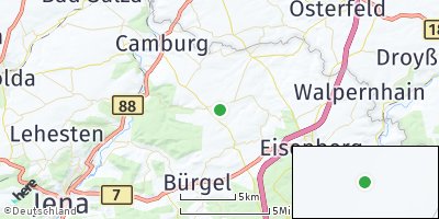 Google Map of Mertendorf bei Eisenberg
